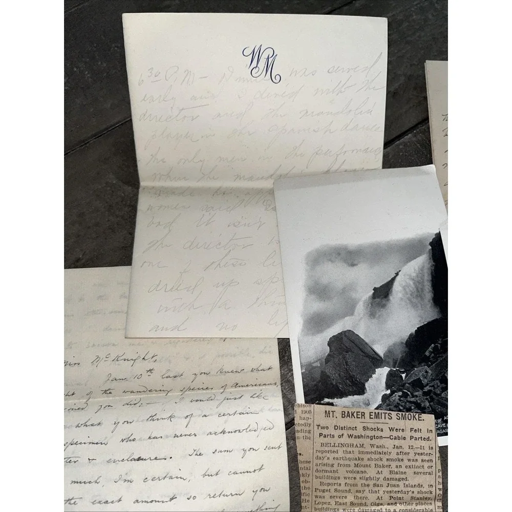 Vintage Lot 1900s Handwritten Notes Letters Papers Ephemera Mixed